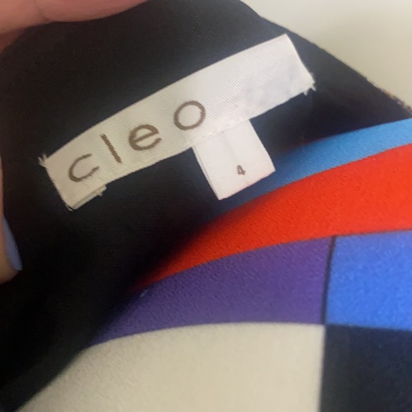 Cleo - 3/4 length sleeve - multi colour print dress - Picture 7 of 8